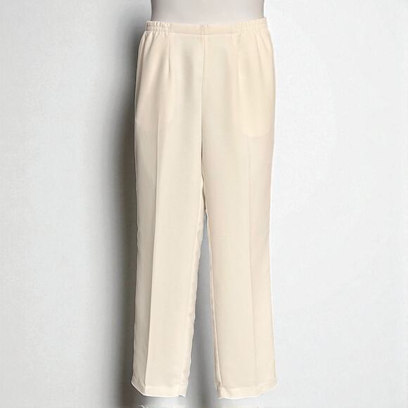 Draper's & Damon's Pant Suit Sz 10 Top Jacket Pull On Trousers Sailor Blue Ivory - Picture 8 of 9